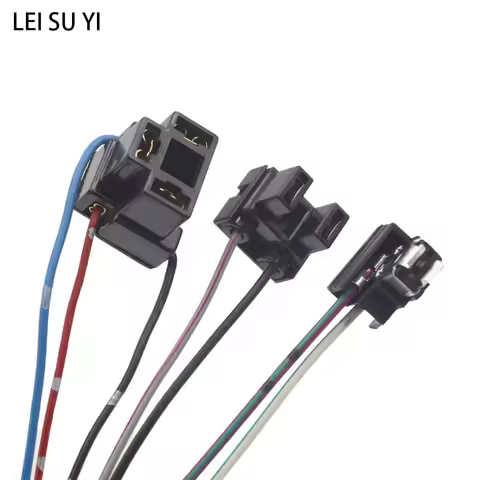 2 PCS Headlight Lamp Bulb Socket Wiring Harness Connector Plug Adapter Line for H1 H7 H4 Bulb