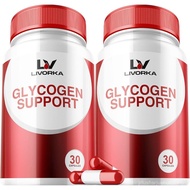 2 Pack - Glycogen Support, Glycogen Control Advanced Formula, Glycogen Capsules, Glycogen Fix with P