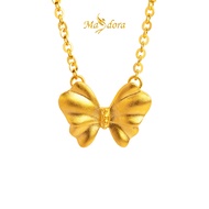 MASDORA 999 Gold Necklace Rantai Leher Emas ~ Matte Butterfly (EMAS 999/24K)