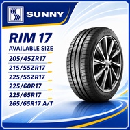 SUNNY Car Tire 205/45R17, 215/55R17, 225/55R17, 225/60R17, 265/65R17 AT with Free Tire Valve DOT2026