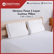 Memory Foam 3 Layer  Contour Pillow