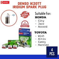 【100% ORIGINAL】DENSO IK20TT PALAM PENCUCUH IRIDIUM - H ONDA CITY/JAZZ/WISH/ALTIS/CAMRY/HARRIER/ACCOR