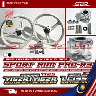 Sport Rim HYPERTECH Y15 Y16 LCV8 5S Y125 PNP PRO-R3 1.6 x 1.6 X 17 INCH With Custom Hub CNC 3 Batang