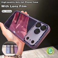 Phone Case With Lens Glass For Vivo Y78 Plus Y78+ Y78T Y77 Y77E Y76S Y20 Y20S Y20i Y20T Y20G Y20A Y1