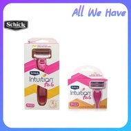 (SHAVE SMOOTHLY) Schick Intuition FAB Kit Schick Women Razor Kit Blade Refill Women Shaver Pencukur 