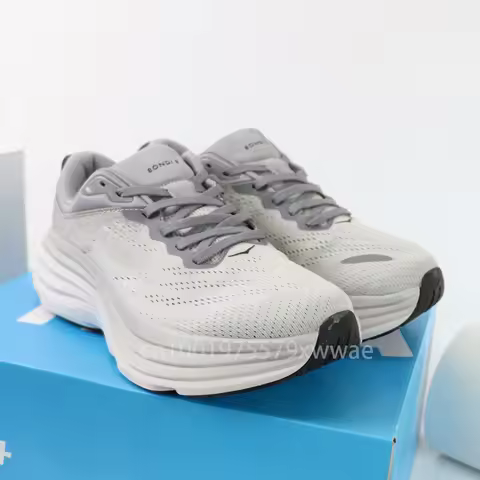‮hoka one one | Men's Bondi 8 Running Shoes In Oatmilk