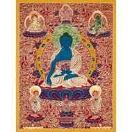 藥師佛 治療與慈悲的唐卡