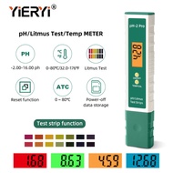 yieryi update PH-2 Digital PH Meter Temperature meter water quality tester with PH Test Strips for d
