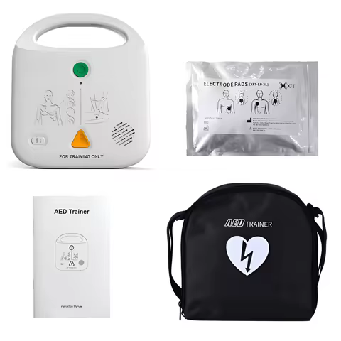 AED Trainer with handble, Portable AED Training Kit CPR Training Device, for First Aid Trainee Begin