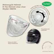 Motorcycle Helmet Visor R-Tec Poly carbonate Helmet clear visor Model: XB01N (SG SELLER)