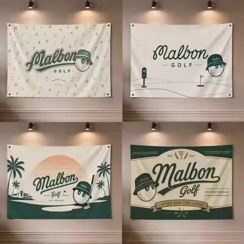 ashion Golf MALBON Flags flag For Room Dorm Camping Picnic Art Style Garage Bar wall Decoration Bann
