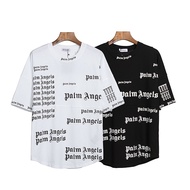 ❤❀ [Ready Stock] ❤ Palm Angels Fashion Printing Oversize O-neck Short-Sleeved Cotton Couple T-shirt Unisex