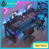 [in Stock] Two-Person Computer Desk Desktop Home Bedroom Modern Minimalist Gaming Table Desk Table and Chair Combination Set E-Sports Table Nwjr