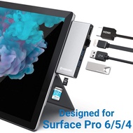 Hub Docking Station For Microsoft Surface Pro 6/Pro 5/Pro 4 Hub  Converter Combo Adaptor for Surface Aluminum Alloy