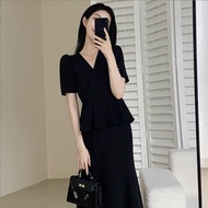 Cross-border Hao Benfeng Plus Size Black Short Sleeve Dress - New Summer Style