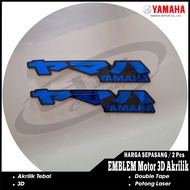 2pc Emblem Yamaha Kanji Jepang 3D Timbul logo Akrilik Variasi Mio NMAX XMAX Modip