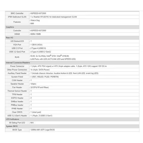 For Asrock E3C246D2I Server Motherboard LGA1151 DDR4