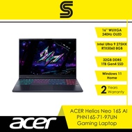 ACER Predator Helios 16S AI PHN16S-71-97UN Gaming Laptop -16" OLED 240Hz/U9-275HX/16GB D5/1TB SSD/RT