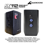 AUDIO ONE Speaker Aktif Pasif 12 inch RX 112 USB BLUETOOTH ORIGINAL GARANSI RESMI | DSS