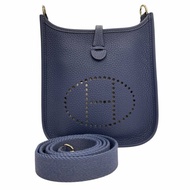HERMES 愛馬仕 Evelyne16 藍色 銀扣