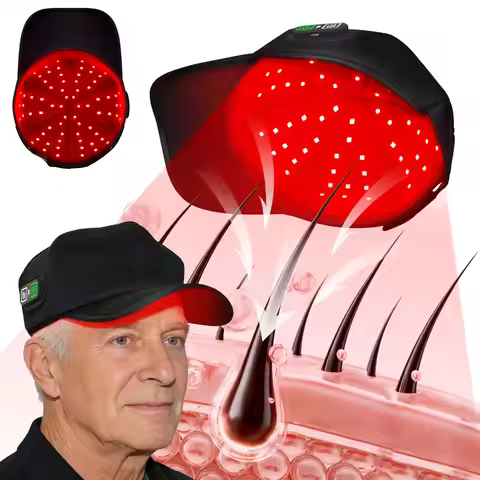 660nm&850nm Infrared LED Hair Care Cap, Comfort Scalp Soothing Hat for Daily Root Nourishment