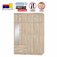 5 Feet Wardrobe Cupboard Mirror Maple 9909 Furniture Almari Baju Bilik 5 Kaki Siap dipasang