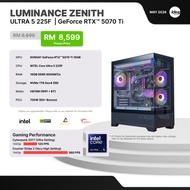 IDEALTECH LUMINANCE ZENITH INTEL GAMING PC ( INTEL CORE ULTRA 5 / NVIDIA RTX5070 TI 16GB / 16GB RAM 