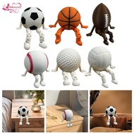 Abbraccia Sports Ball Figurine Craft Statue Collection Home Decoration with Arms & Legs for Living R