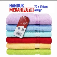 MERAH Red and white towel 35x75 50x100 60x120 70x140
