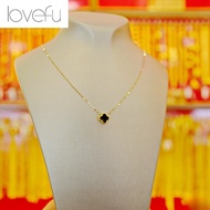 24k สร้อยคอจี้หลุยส์(สีดำ) น้ำหนัก 0.45 กรัม ทองคำ 99.99% ทองแท้ๆทั้งเส้น ขายได้ ไอเทมใหม่นิยมที่สุด