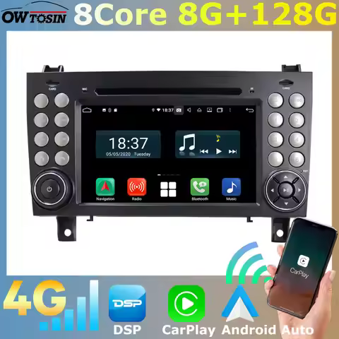 8Core 8G+128G Android 11 CAR DVD GPS Radio for Mercedes Benz R171 W171 SLK SLK200 2000-2008 Multimed