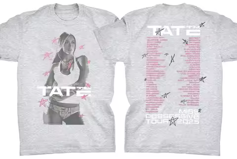2026 New Summer for Relaxing Men's Tshirt Retro Tate McRae Reprinted Collectible Tour Unisex T-Shirt