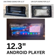 CAR ANDROID PLAYER 12.3" Inch 2+64GB android player + UNIVERSAL 9" / 10" TO 12.3" CASING (clip/stand