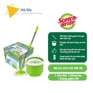 Genuine 360 Degree Scotch Brite Smart Self-Extracting Mop Set - Washing Bucket And Extractor