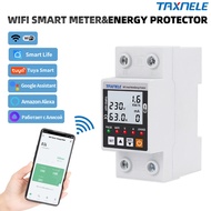 Smart life TUYA WIFI Circuit breaker 63A 110V 220V Energy Meter Metering Timer with Voltage Current