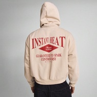 Oversized Boxy Long Sleeve Drop Shoulder Hooded Sweater Jumper Graphic Print Hoodie Autumn Winter Es