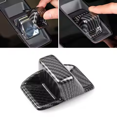 Gears Shift Knob Covers For Audi A3 S3 RS3 8Y GY Sedan ABS Carbon Fiber Style Gear Shift Head Knob C