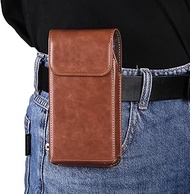 Funny Pack Cell Phone Holster Leather Universel Cell Phone Pouch with Belt Clip Holster Case Compati
