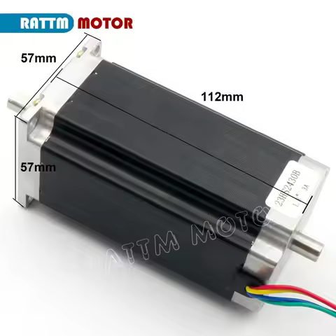 Nema 23 stepper motor Double Dual shaft 112mm 2.8N.cm 425 Oz-in 4 wires 3A 23HS2430B