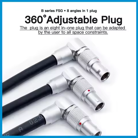 Anglissimo Adjustable Right Angle Plug FSG 0B 1B 3B Series 2 3 4 5 6 7 8 9 10 12 14 16 30 32Pins Pus