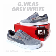 100% BNIB Sepatu Sneakers Kasual Casual Pria G Vilas Dark Suede Grey Size 39 - 44 Free Kaos KAki