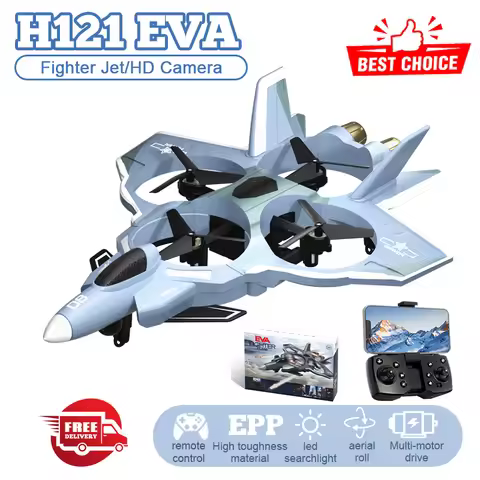 2024 H121 EVA Drone RC Plane Fighter HD Camera 360°Stunts 2.4G Missile Launch Aerial One-Key Suround