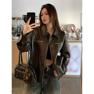 HanifoLeather.id HFO Casual Long Sleeve PU Leather Zipper Streetwear Jacket