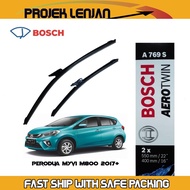 [1Set] A769S Bosch Perodua Myvi 2017+ M800 Aerotwins Wiper Blade 22"+16"