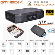 Gtmedia Gtx Combo Dvb-s/s2/s2x-t-c+atsc Satellite Receiver 2gb 8k Tv And Box 9.0 4k Bt4.1 Ci Dd4+32gb Ca Android H265