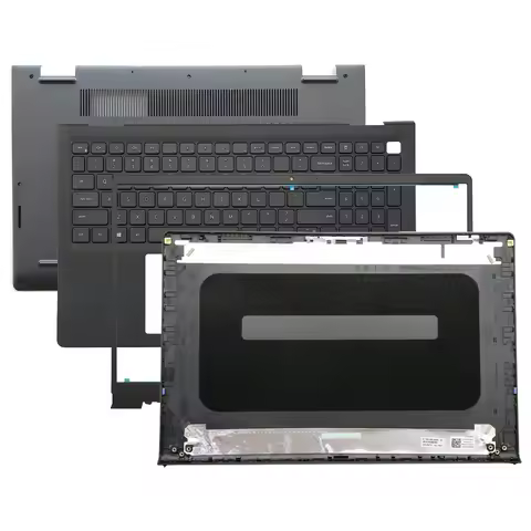 New Black LCD Back Cover/Bezel/Palmrest Backlit Keyboard/Bottom Base Cover For Dell Inspiron 15 3510