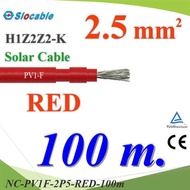 NC 100 Meters Solar Wire PV1 H1Z2Z2-K 1x2.5 Sq.mm. DC Cable Cell Red..