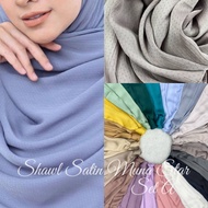 [BORONG 20 PCS] Borong Tudung Shawl Satin Muna Star