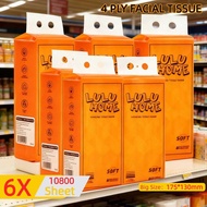 LULU HOME Pull Down Facial Tissue Paper 4 Ply Large Size Soft &Smooth Toilet paper 1800 Sheets/ Pack