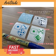 sticker dadu cc motor sticker cutting